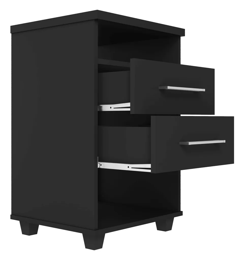 Mesa de cabeceira Valente em Preto